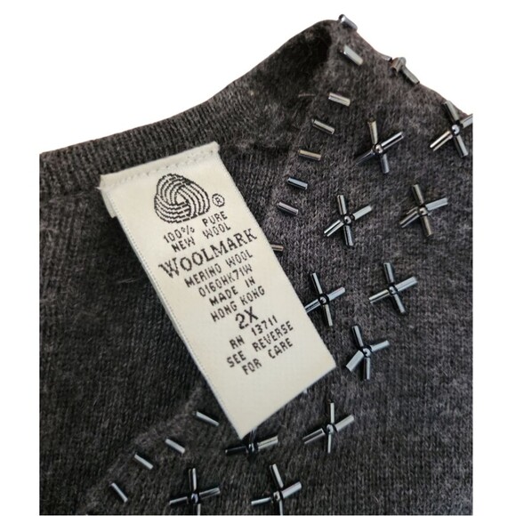 Valerie Stevens 2-pcs Set Tank Cardigan 2X 100% Merino Wool grandmacore formal - Picture 7 of 13